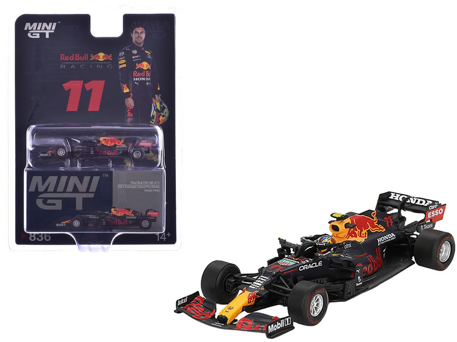 Red Bull RB16B No.11 Sergio Pérez 2021 Azerbaijan Grand Prix Winner - Mini GT - 1:64 - MGT00836 Passion Diecast