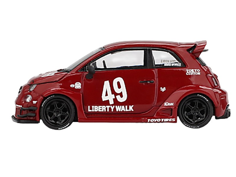 LB-WORKS x Abas Works ABARTH 595 Red - Mini GT - 1:64 - MGT00963 Passion Diecast