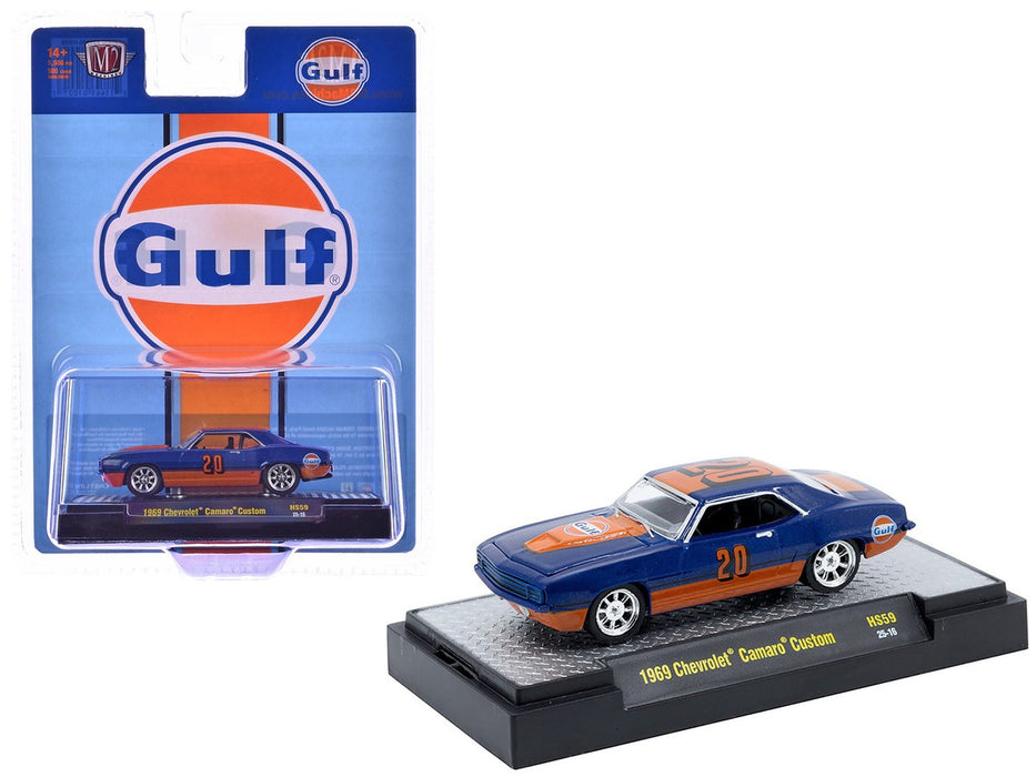 1969 Chevrolet Camaro Custom GULF - Blue - Hobby Exclusive - M2 Machine - 1:64 - 31500-HS59