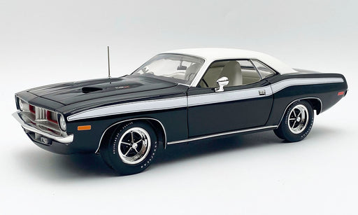 1972 Plymouth Cuda 340 Black with White Stripes  - ACME - 1/18 - A1806137