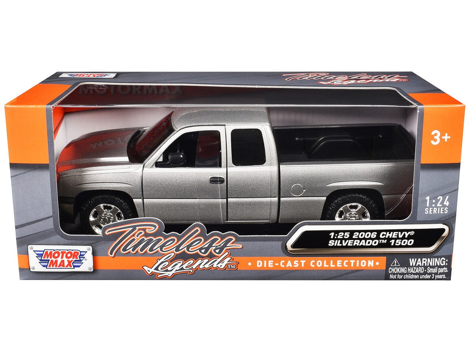 2006 Chevrolet Silverado 1500 - Grey - Motormax 1/25 - 79393 GRY Passion Diecast