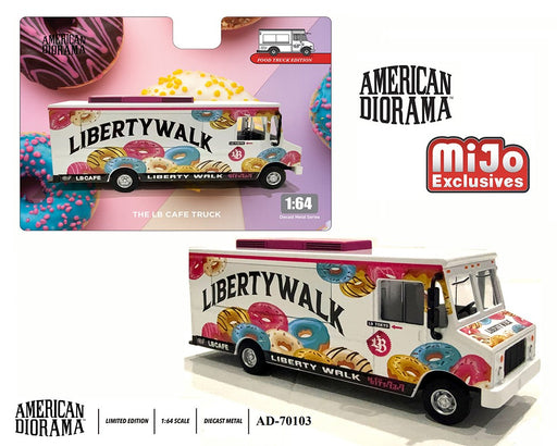 Food Truck Liberty Walk LB Cafe Truck - Limited Edition MiJo Exclusives - American Diorama 1/64 - AD-70103 Passion Diecast