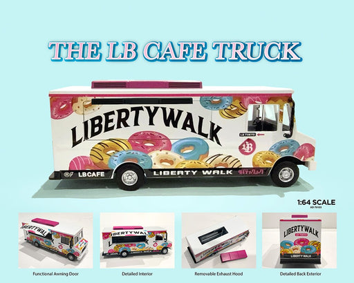 Food Truck Liberty Walk LB Cafe Truck - Limited Edition MiJo Exclusives - American Diorama 1/64 - AD-70103 Passion Diecast