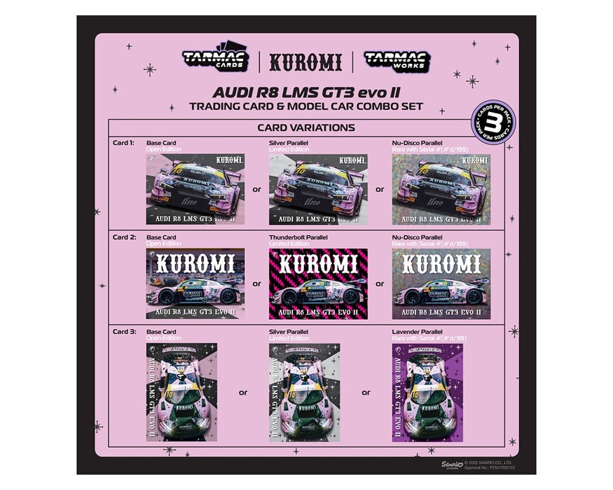 Audi R8 LMS GT3 evo II Kuromi - Uno Racing Macau GT Cup - Tarmac Works - 1/64 - T64-043-24MGP10 Passion Diecast