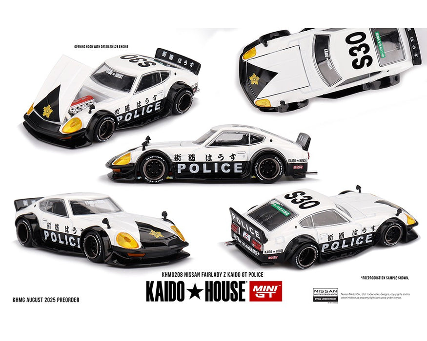 Nissan Fairlady Z Kaido GT Police - Mini GT & Kaido★House 1/64 - KHMG208 Passion Diecast