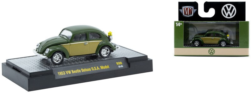 1953 VW Beetle Delux USA Model - Detroit-Muscle Release 90 - M2 Machine - 1:64 - 32600-90 A