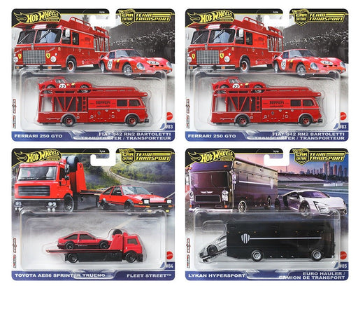 Team Transport H Case 2025 Set of 4 - Hot Wheels - 1/64 - FLF56-957H -  Passion Diecast 