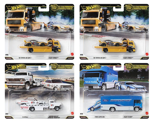 Team Transport J Case 2025 Set of 4 - Hot Wheels - 1/64 - FLF56-957J -  Passion Diecast 