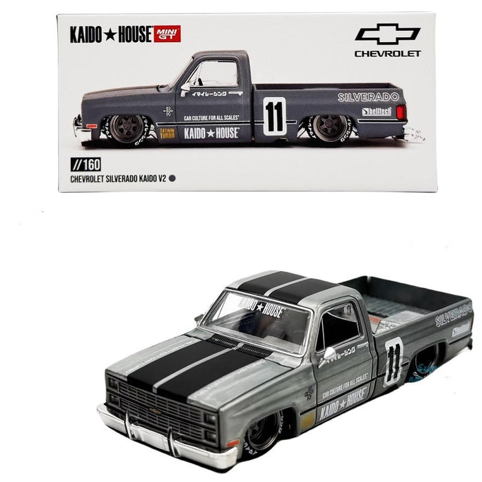 CHASE CAR Kaido★House - Chevrolet Silverado KAIDO V2 - Mini GT - Mijo Exclusives - 1/64 - KHMG160GR Passion Diecast
