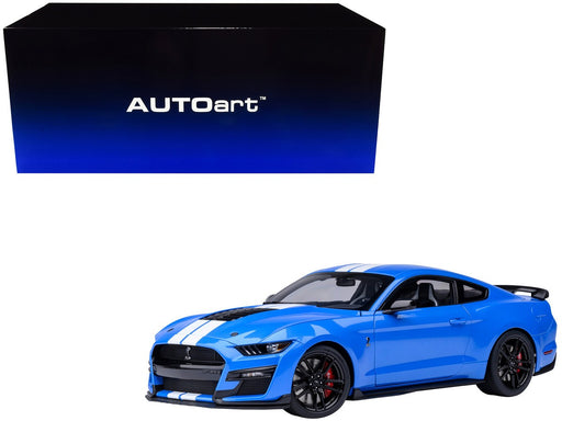 Ford Mustang Shelby GT500 (Bleu Grabber) - Autoart 1/18 - 73094 - Passion Diecast 