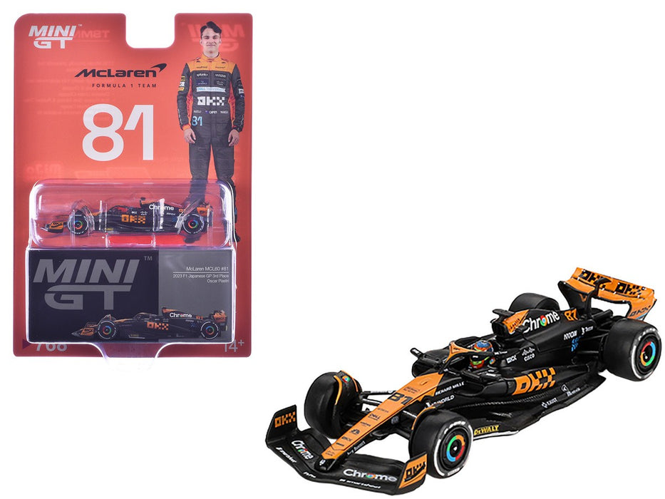 (Preorder) McLaren MCL60 No.81 Oscar Piastri 2023 F1 2023 Japanese GP 3rd Place - Mini GT - 1:64 - MGT00768