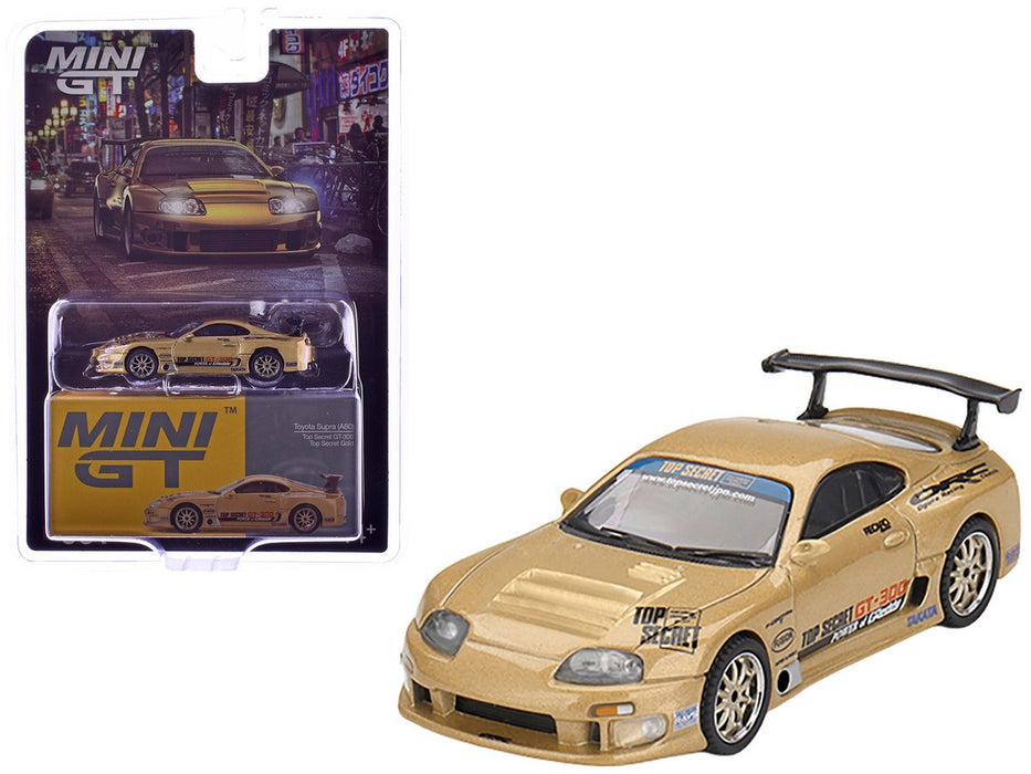 Toyota Supra (A80) Top Secret GT-300 Top Secret Gold - Mini GT - 1:64 - MGT00961 Passion Diecast