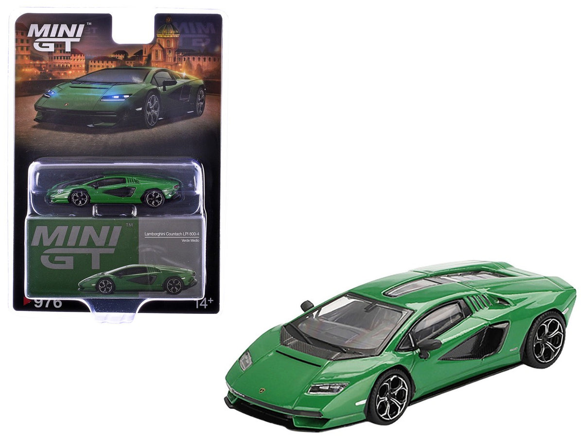 Miniy Countach Lamborghini Countach LPI 800-4 Verde Medio - Mini GT - 1:64 - MGT00976 ...
