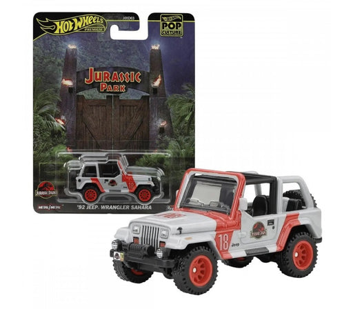 Pop Culture K Case 2025 - Jurassic Park 1992 Jeep Wrangler Sahara - Hot Wheels 1:64 - JBL59 - Passion Diecast