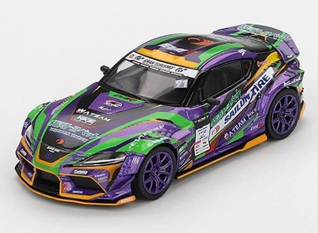 Japan Exclusive Toyota GR Supra KUHL 2021 D1GP EVANGELION RACING 2021 - Mini GT - 1:64 - MGT00951 Passion Diecast