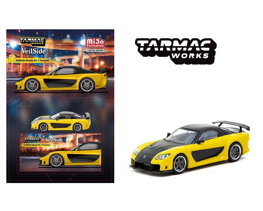 Mazda RX-7 VeilSide Fortune7 - Yellow - Tarmac Works - 1/64 - T64G-075-YE Passion Diecast