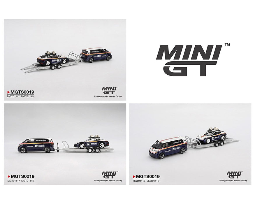 Porsche 911 Dakar / Volkswagen ID. Buzz Porsche Centrum Gelderland Roughroads Set - Mini GT - 1:64 - MGTS0019