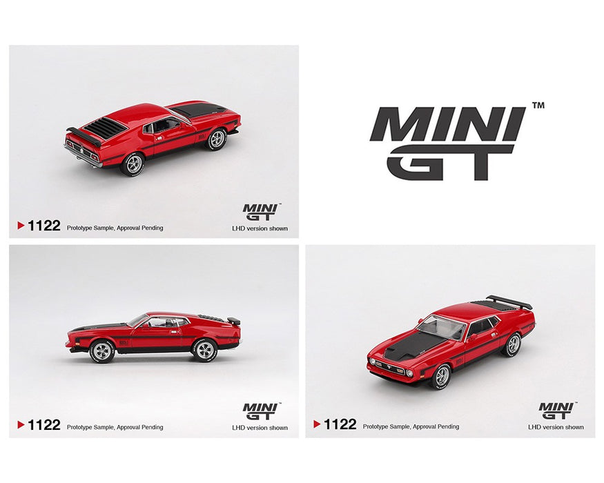 Ford Mustang Mach1 1971 - Race Red - Mini GT - 1:64 - MGT01122 Passion Diecast