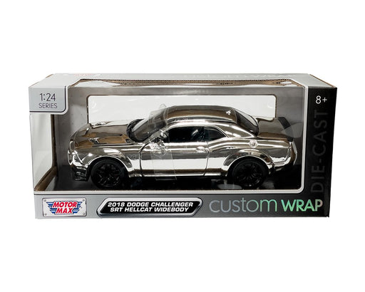 (Preorder) 2018 Dodge Challenger SRT Hellcat Widebody - Chrome - Custom Wrap - Motormax 1/24 - 79095