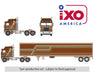 1976 Kenworth K100 Aerodyne Semi Truck with Modern Trailker - Brown - IXO Models - 1:64 - U64TRTR003M