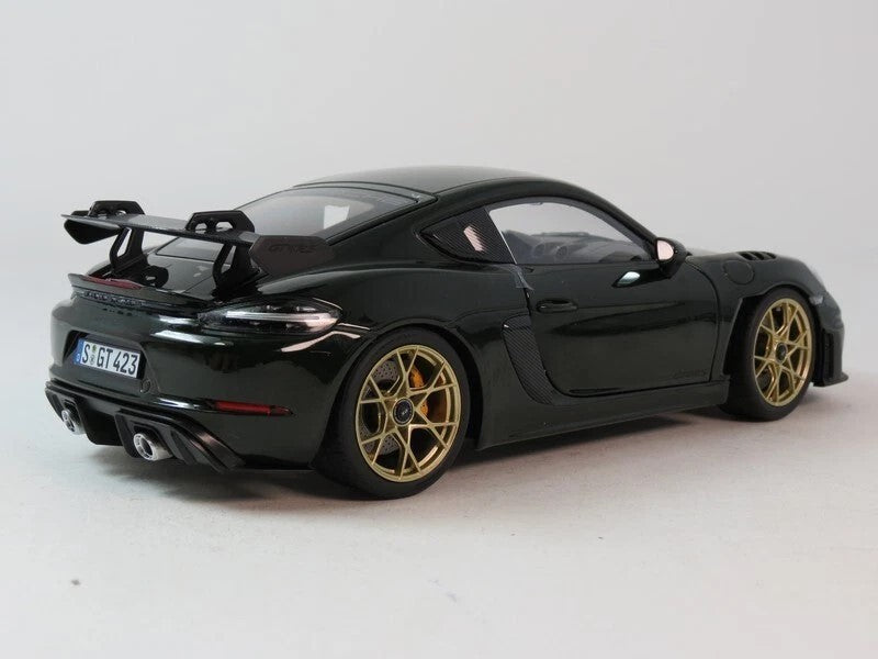 Porsche Cayman GT4 RS Weissach Pack Brewster Green 2023 - Norev 1-18 - 187250 - Passion Diecast