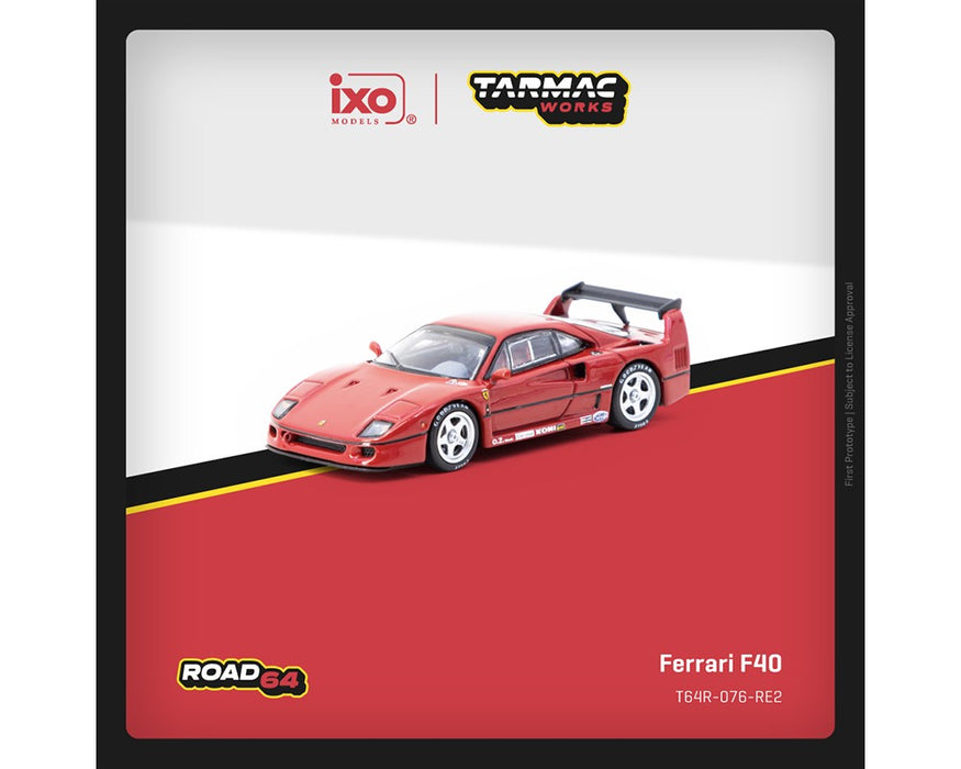 Ferrari F40 - Red - Tarmac Works - 1/64 - T64R-076-RE2 Passion Diecast