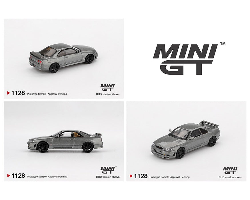 NISSAN Skyline GT-R Dark Metal Gray (NISMO BCNR33 CRS Version) - Mini GT - 1:64 - MGT01128 Passion Diecast
