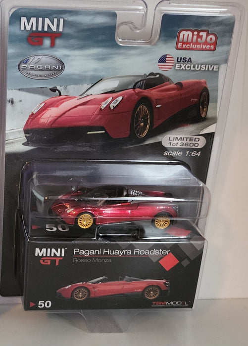 CHASE CAR Pagani Huayra Roadster Red USA Exclusive -  MINI GT 1:64  Mijo Exclusive - MGT00050GR