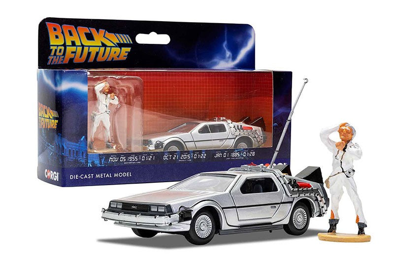 Back to the Future - DeLorean and Doc Brown Figure - Corgi - 1/36 - CC05503 Passion Diecast