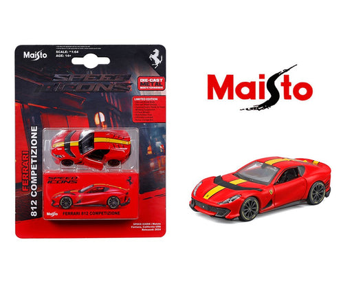 Speed Icons - Ferrari 812 Competizione - Red - Majorette 1:64 - 15709RD -  Passion Diecast 