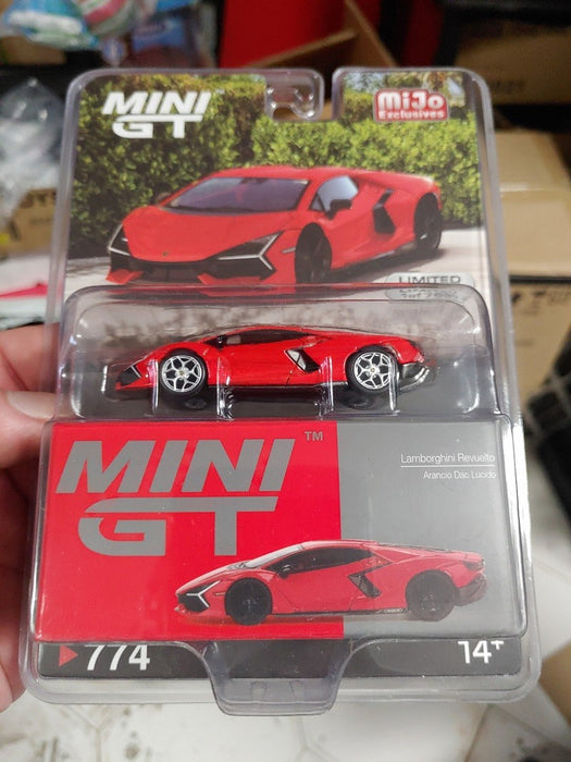 CHASE CAR Lamborghini Revuelto  Arancio Dac Lucido - Mini GT - 1:64 - MGT00774GR Passion Diecast