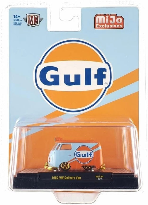 CHASE CAR 1960 Volkswagen Delivery van Custom GULF - Blue - MiJo Exclusives - M2 Machine - 1:64 - 31500-MJS84GR