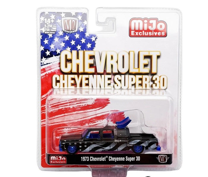 CHASE CAR 1973 Chevrolet Cheyenne Super 30 Stars & Stripes - M2 Machine - 1:64 - 39000-MJS07GR