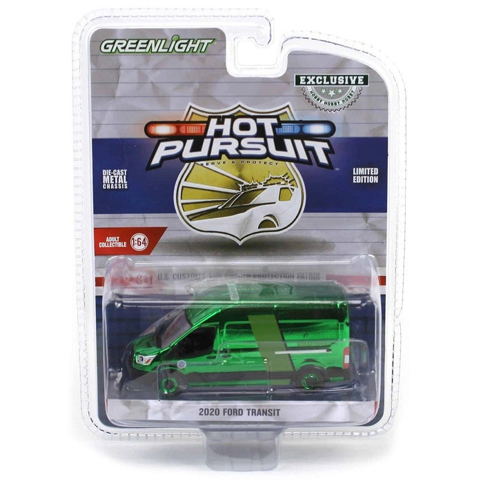 (Green Machine) US Border Patrol - 2020 Ford Transit - Hot Pursuit Series Special Edition - 1/64 Greenlight - 43035 EGR