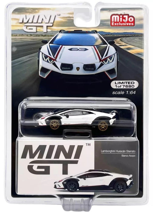 CHASE CAR Lamborghini Huracán Sterrato Bianco Asopo - Mini GT - 1:64 - MGT00763GR Passion Diecast