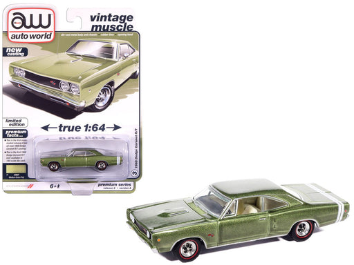 1968 Dodge Coronet R/T Hardtop in Medium Green Poly - Auto World - 1/64 - AWSP194 A