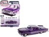 1961 Dodge Phoenix Lowrider in Purple Sky Metallic with Lowrider Graphics - Auto World - 1/64 - AWSP195 B