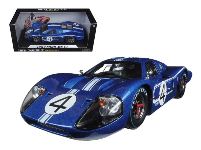 Ford GT MK IV No.4 Blue L. Ruby - D. Hulme 24 Hours of Le Mans (1967) - Shelby Collectibles - 1/18 - SC426