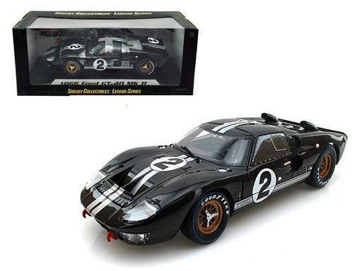 1966 Ford GT-40 MK II No.2 Black - Shelby Collectibles - 1/18 - SC408