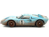 1966 Ford GT-40 MK II No.1 Light Blue Miles - Hulme Le Mans (Dirty Version) - Shelby Collectibles - 1/18 - SC405