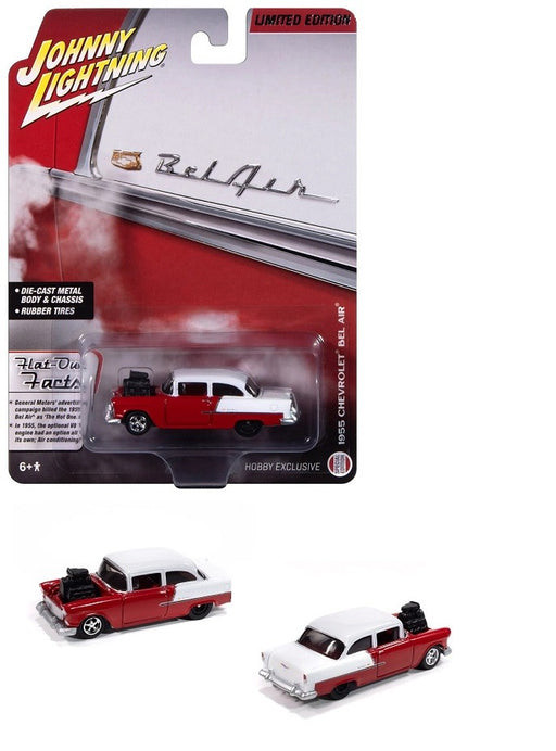 1955 Chevrolet Bel Air (Red/White) - Johnny Lightning 1/64 - JLSP408 Passion Diecast