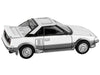 1985 Toyota MR2 MK1 White and Silver Metallic with Sunroof - Para64 - PA-55365 - Passion Diecast 