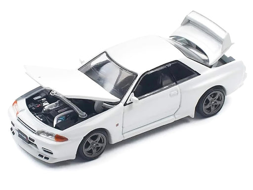 GTR R32 Crystal White - Pop Race 1:64 - PR640157 -  Passion Diecast 