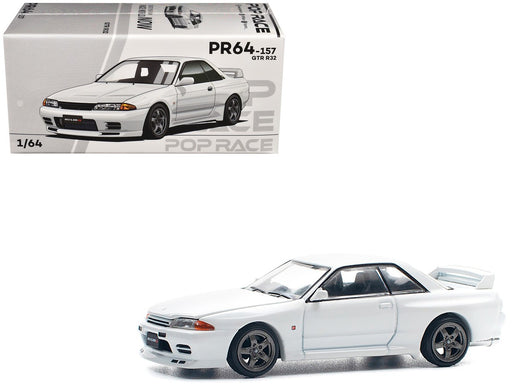 GTR R32 Crystal White - Pop Race 1:64 - PR640157 -  Passion Diecast 