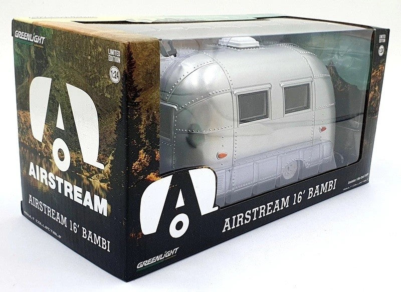 Trailers - Airstream 16ft Bambi Sport - chrome finish  Greenlight 1/24 18228  Passion Diecast 