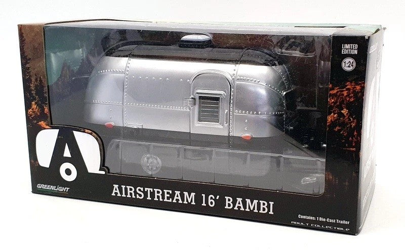 Airstream 16 Bambi Sport - Silver and Black Greenlight 1/24 18226 Passion Diecast 
