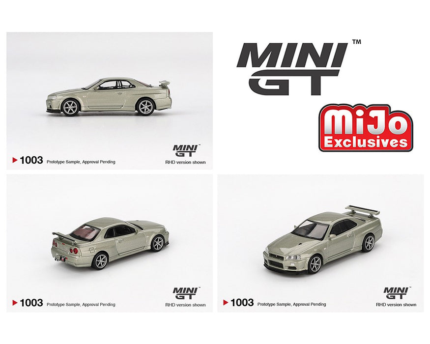 Nissan Skyline GT-R (R34) V-Spec II Nür - Millenium Jade - Mini GT - 1:64 - MGT01003 Passion Diecast