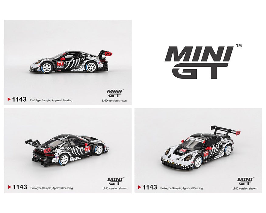 Porsche 911 GT3 R No.77 AO Racing 2025 IMSA Petit Le Mans - Mini GT - 1:64 - MGT01143 Passion Diecast