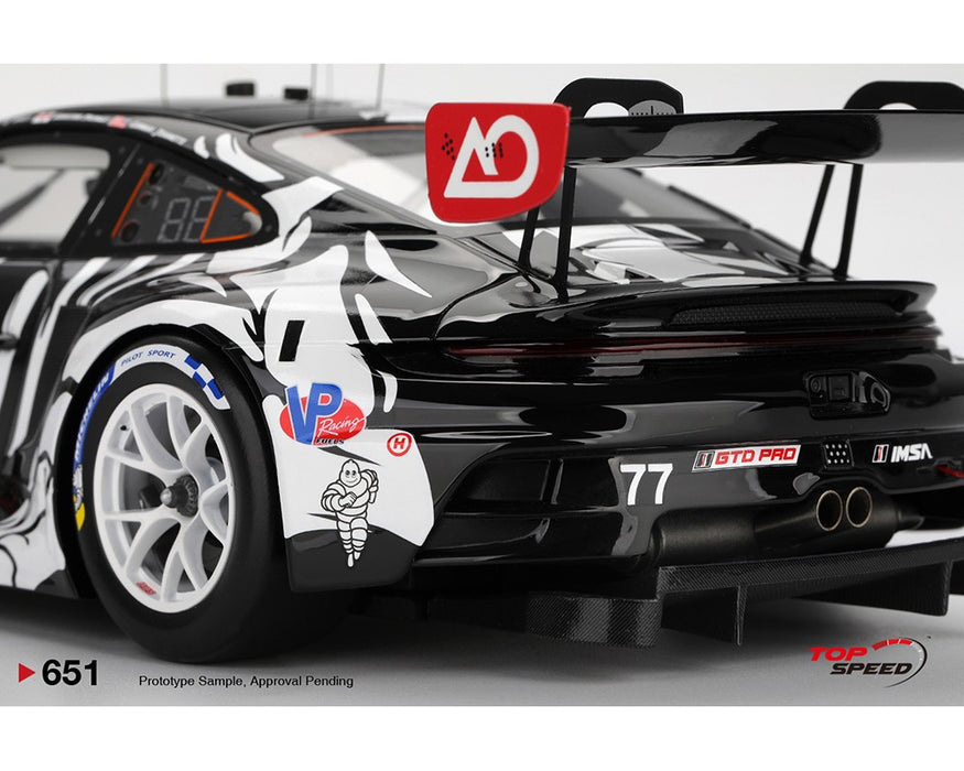 Porsche 911 GT3 R No.77 AO Racing 2025 IMSA Petit Le Mans - Top Speed RESIN MODEL - 1:18 - TS0651 Passion Diecast