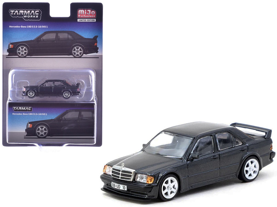 Mercedes-Benz 190 E 2.5-16 EVO 1 - Black - Tarmac Works - 1/64 - T64G-057-BK Passion Diecast
